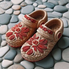 Fashion shoes stock photo,  hand made shoes. knitted shoes handicrafts. hand made shoes. knitted shoes handicrafts., foot, black, glamour, boot, woman, white, isolated, footwear, boots, leather, shoes