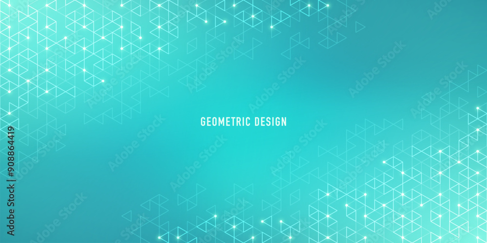 Fototapete Abstract vector background with a geometric pattern of triangle shapes. Graphic design element 