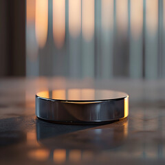 interior of a modern house with close up product display podium