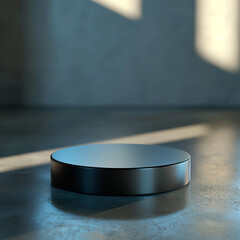 interior of a modern house with close up product display podium