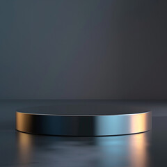 interior of a modern house with close up product display podium