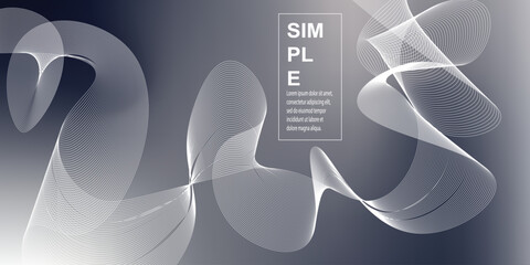 Abstract background illustration with curved lines and gradient
