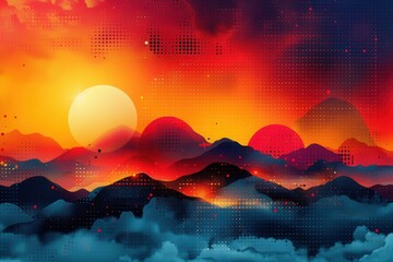 abstract background in colors and patterns for World Health Day