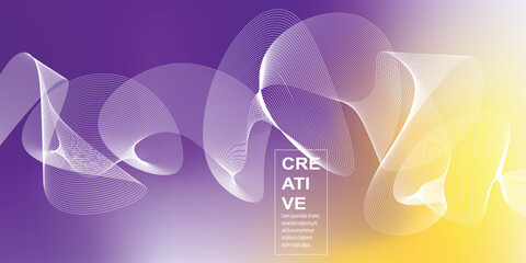 Abstract background illustration with curved lines and gradient
