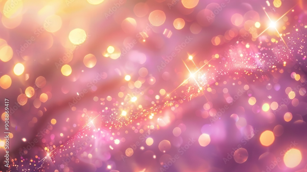 Poster a vibrant background features a mesmerizing diamond pattern in shades of pink and gold, shimmering w