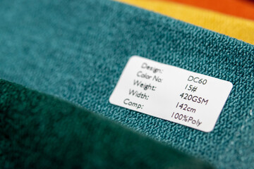 Detail information on fabric samples for customers to choose from, sofa, furniture, home decoration.