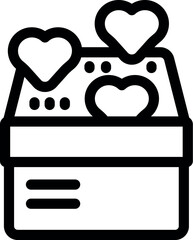 Open love letter overflowing with hearts, symbolizing affection, romance, and heartfelt emotions