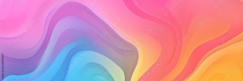Aufkleber soft blend of warm pastel colors creating a serene gradient background for creative projects
