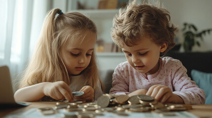 Children learning about the importance of financial discipline.