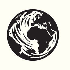 Earth Silhouette Vector Illustration