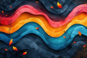 abstract background in colors and patterns for Celebrate Diversity Month