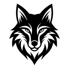 Wolf Logo Icon on White Background