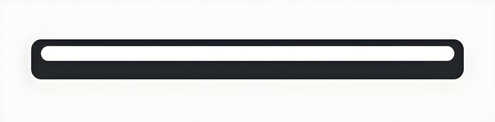 Fototapeta premium A simple, minimalistic horizontal bar icon in black on a white background, in the vector style, flat design, with no shadows or gradients, no text, high resolution, high quality.