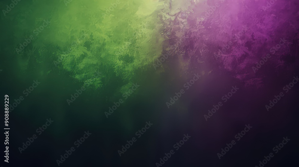 Poster a captivating gradient background smoothly transitions from vibrant green to deep purple, creating a