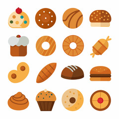 pattern with sweets vector svg