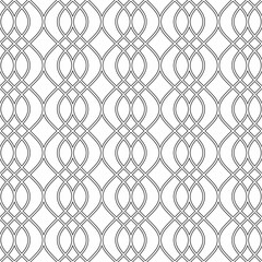 Fototapeta premium Seamless geometric pattern with crossed wavy vertical lines. Suitable for various designs such as textiles, tiles, wallpapers, backdrops, etc.