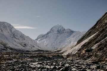 Fototapeta premium Mount Cook Walking track in New Zealand. 