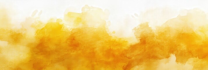 Abstract Watercolor Background with Yellow and White Colors