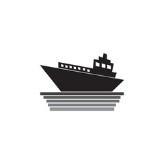 Ship Logo, Ocean Transport Vector, And Cruise Ship, Cargo, Logistics, Sailing School, Speedboat