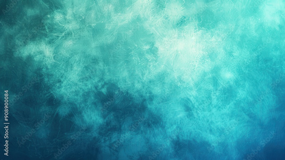 Poster A smooth gradient flows from teal to blue, creating a calming visual effect suitable for various design applications