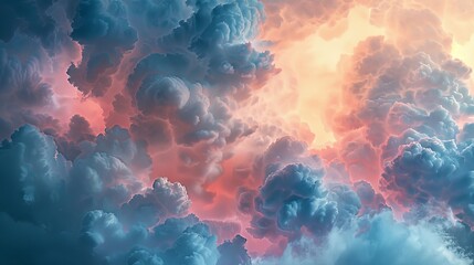 Abstract cloud texture with soft shapes and pastel hues