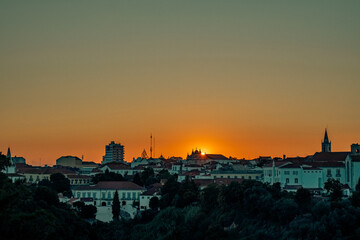 Obraz premium Por do Sol Santarém Portugal