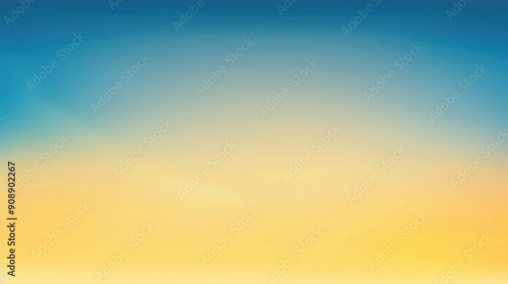 Poster a smooth gradient shifts from vibrant yellow to calm blue, creating a serene and soothing background
