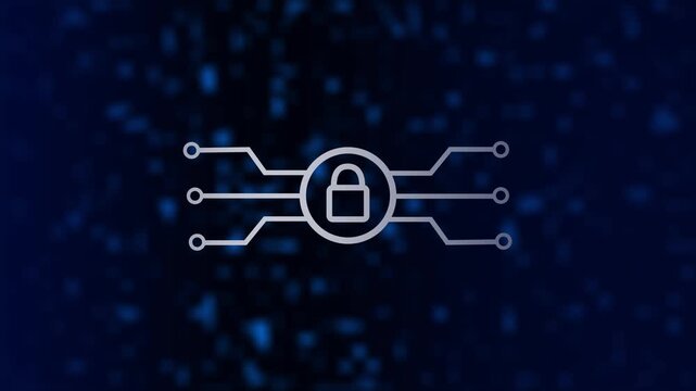 security lock icon. Cyber security lock icon isolated.