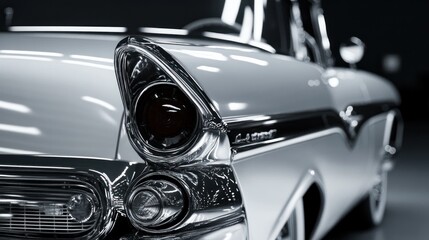 Classic Car Tail Light Close Up