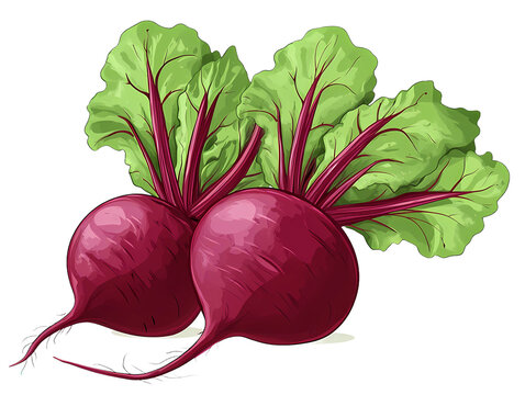 rootbeet isolated at transparent background