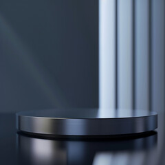interior of a modern house with close up product display podium