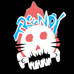 Image skulls and text effect vector