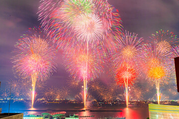 fireworks on the lake