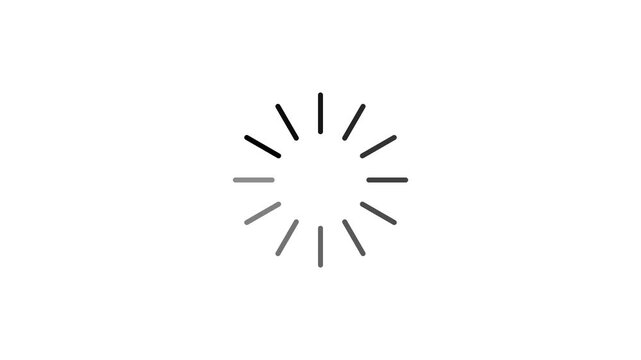  Loading circle icon on white background 4K video animation ローディング円のアニメーション素材、白背景