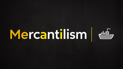 Obraz premium Illustration of the word mercantilism