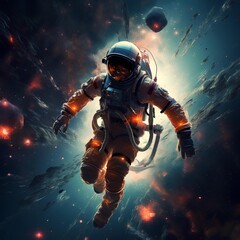 astronaut, space, universe