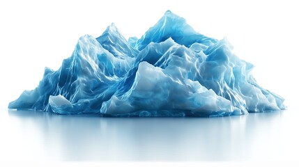 Fototapeta premium one single Iceberg isolated on white background