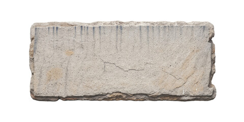 Old stone sign plate, cut out