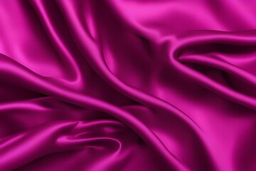 Fototapeta premium A vivid magenta silk fabric with a striking vibrant sheen, AI Generated