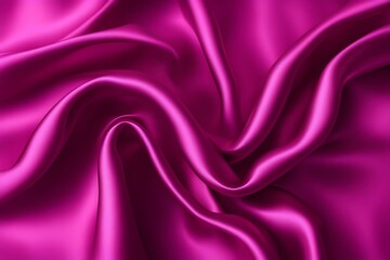 Fototapeta premium A vivid magenta silk fabric with a striking vibrant sheen, AI Generated