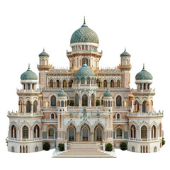 Fototapeta premium A magnificent architectural masterpiece featuring intricate designs and elegant domes, capturing the beauty of historic elegance.
