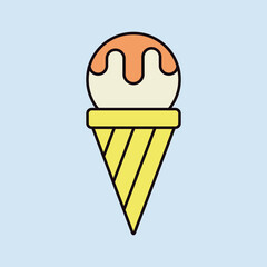 Ice Cream vector icon. Fast food sign