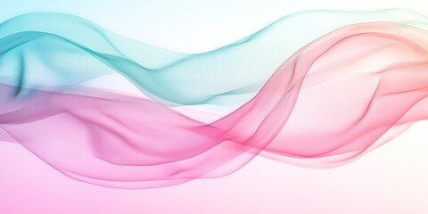 Ethereal fabric swirls in vibrant pink and blue dance fluidly against a light background