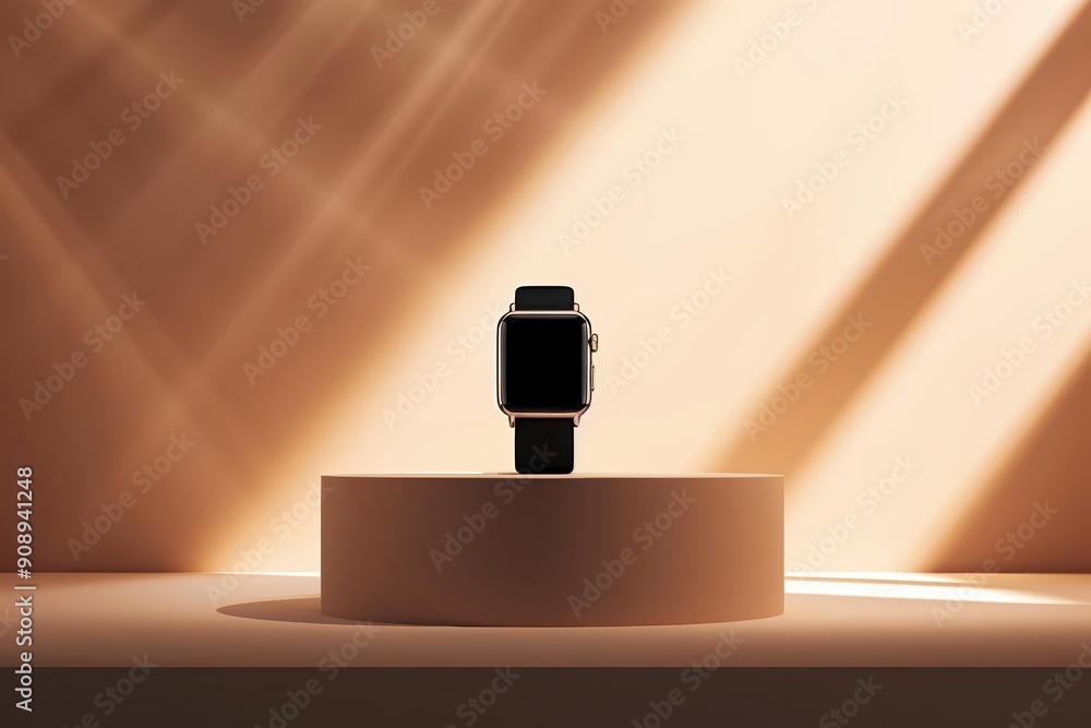 Poster minimal platform for product presentation featuring an empty podium