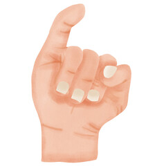 hand showing little finger