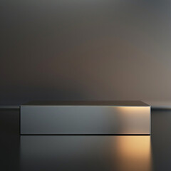 interior of a modern house with close up product display podium