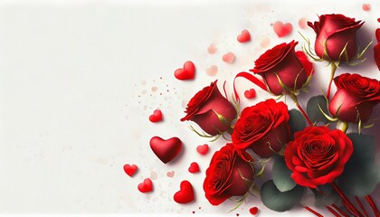 red roses and heart
