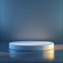 interior of a modern house with close up product display podium