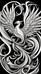 Obraz premium black and white tattoo