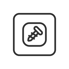 Self tapper, construction icon. Modern, simple flat vector illustration for web site or mobile app